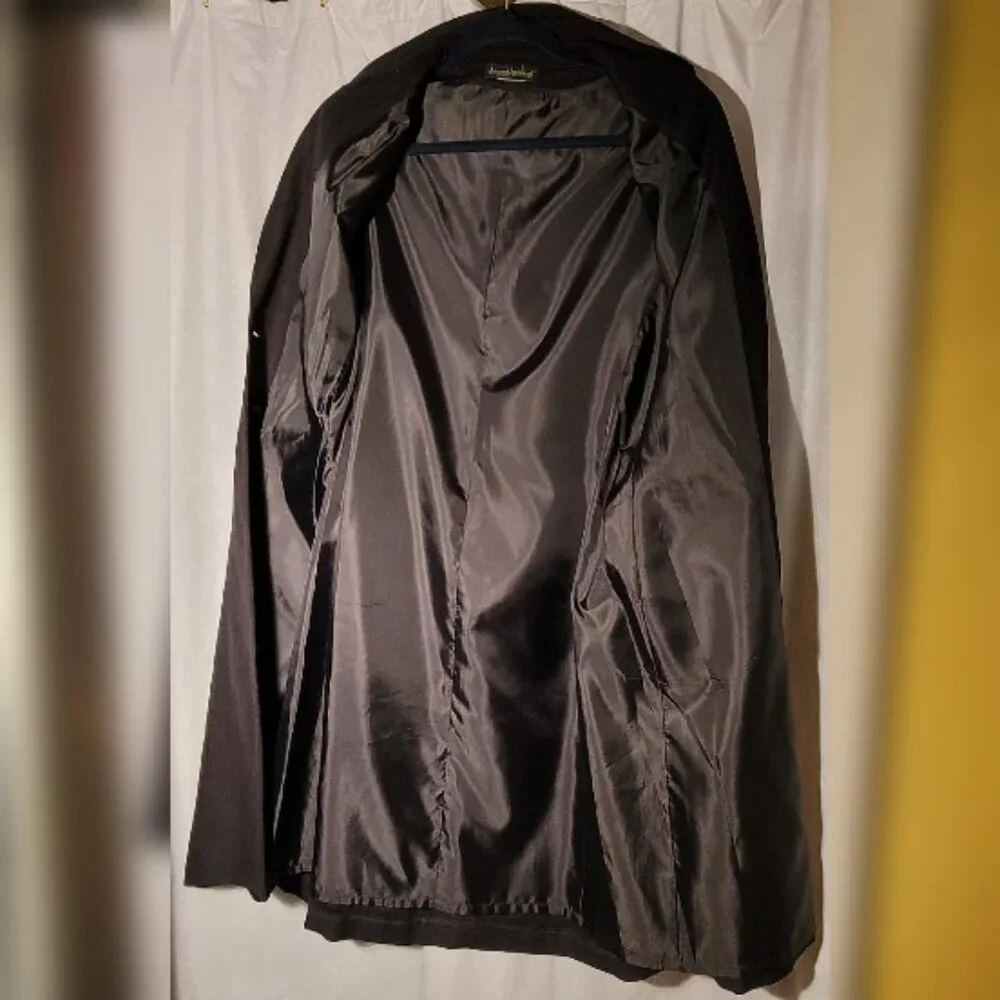 Harve' Bernard 2-Piece Lined Black Linen Pant Suit Size 10 - Picture 7 of 12